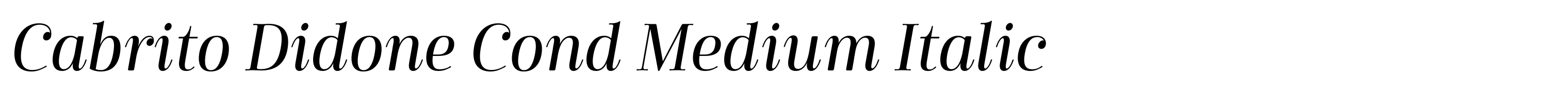 Cabrito Didone Cond Medium Italic